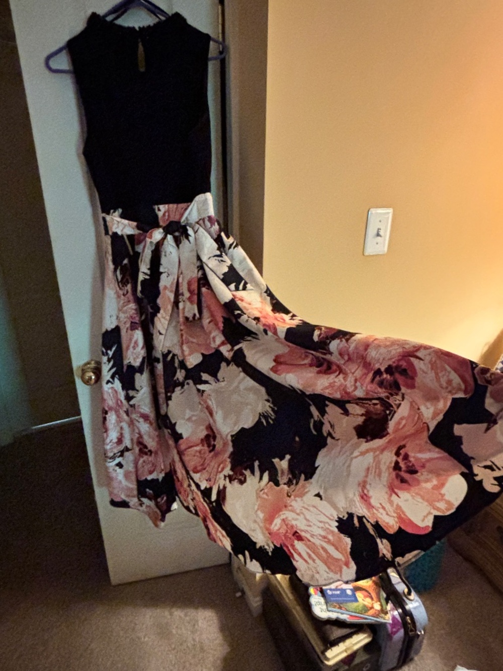 Floral & Navy Dress